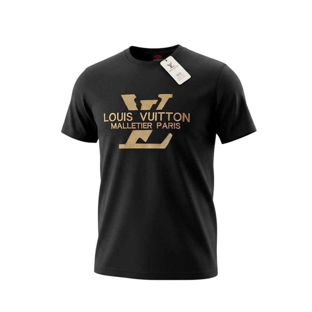 Louis Vuitton Graphic Logo T-Shirt Black Size M